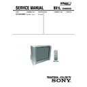 Sony KV-SA293M50 Service Manual