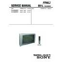 Sony KV-SA322M60 Service Manual