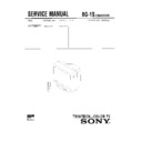 Sony KV-T29CF1 Service Manual