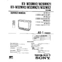 Sony KV-W28MH2 Service Manual