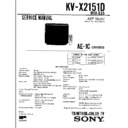 Sony KV-X2151D Service Manual