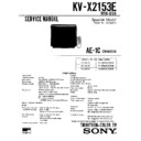 Sony KV-X2153E Service Manual
