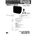 Sony KV-X2531A Service Manual