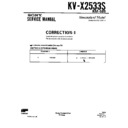 Sony KV-X2533S Service Manual
