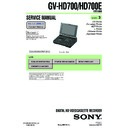 Sony GV-HD700 Service Manual