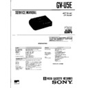 Sony GV-U5E Service Manual