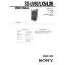 Sony LBT-LV60, LBT-LX5, LBT-LX6, SS-LV60, SS-LX5, SS-LX6 Service Manual