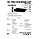 Sony SLV-226EE, SLV-X37DH, SLV-X37ME, SLV-X37PS Service Manual