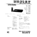 Sony SLV-315, SLV-315CP, SLV-315EI, SLV-315UB, SLV-315VP, SLV-401UB Service Manual
