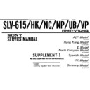 Sony SLV-615, SLV-615HK, SLV-615NC, SLV-615NP, SLV-615VP Service Manual