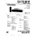 Sony SLV-715, SLV-715UB, SLV-715VP (serv.man2) Service Manual