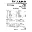 Sony SLV-725, SLV-725B, SLV-725NC, SLV-725VC (serv.man2) Service Manual