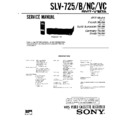 Sony SLV-725, SLV-725B, SLV-725NC, SLV-725VC Service Manual