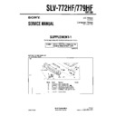 Sony SLV-772HF, SLV-779HF (serv.man2) Service Manual