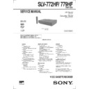 Sony SLV-772HF, SLV-779HF Service Manual