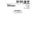 Sony SLV-815, SLV-815UB, SLV-815VP (serv.man3) Service Manual