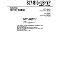 Sony SLV-815, SLV-815UB, SLV-815VP (serv.man4) Service Manual