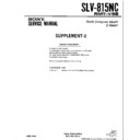 Sony SLV-815NC Service Manual