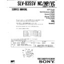 Sony SLV-835SV, SLV-835SVNC, SLV-835SVNP, SLV-835SVVC Service Manual