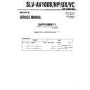 Sony SLV-AV100B, SLV-AV100NP, SLV-AV100UX, SLV-AV100VC (serv.man2) Service Manual