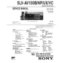 Sony SLV-AV100B, SLV-AV100NP, SLV-AV100UX, SLV-AV100VC Service Manual