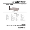 Sony SLV-D350P, SLV-D550P Service Manual