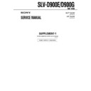 Sony SLV-D900E, SLV-D900G (serv.man2) Service Manual