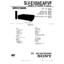 Sony SLV-E100AE, SLV-E100AP, SLV-E100VP, SLV-E11 Service Manual