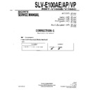 Sony SLV-E100AE, SLV-E100AP, SLV-E100VP Service Manual