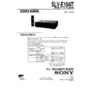 Sony SLV-E104IT Service Manual