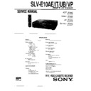 Sony SLV-E10AE, SLV-E10IT, SLV-E10UB, SLV-E10VP, SLV-E12 Service Manual