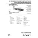 Sony SLV-E850B, SLV-E850UX, SLV-E880EG, SLV-F900B, SLV-F900NP, SLV-F900UX, SLV-F900VC, SLV-F990B, SLV-F990NP, SLV-F990UX, SLV-F990VC Service Manual
