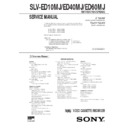 Sony SLV-ED10MJ, SLV-ED40MJ, SLV-ED60MJ Service Manual