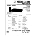 Sony SLV-K850MI, SLV-K850MN Service Manual
