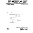 Sony SLV-KF290SV, SLV-XA130SV Service Manual