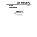 Sony SLV-KH1, SLV-KH1PS (serv.man2) Service Manual