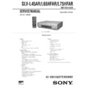 Sony SLV-L45AR, SLV-L65HFAR, SLV-L75HFAR Service Manual