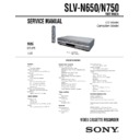 Sony SLV-N650, SLV-N750 Service Manual