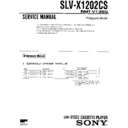 Sony SLV-X1202CS Service Manual