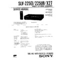 Sony SLV-X27 Service Manual
