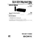 Sony SLV-X317MJ, SLV-X427MJ Service Manual