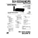 Sony SLV-X322AS, SLV-X322NZ, SLV-X322PS Service Manual