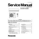 Panasonic CS-A18GKD, CU-A18GKD, CS-A24GKD, CU-A24GKD Service Manual