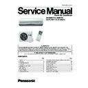 Panasonic CS-E9BKP, CS-E12BKP, CU-E9BKP5, CU-E12BKP5 Service Manual