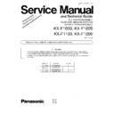 kx-f1000 service manual supplement