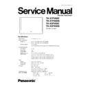 Panasonic TH-37PV60E, TH-37PX60B, TH-42PV60E, TH-42PX60B Service Manual