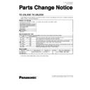 Panasonic TC-23LX50, TC-23LE50 Service Manual Parts change notice