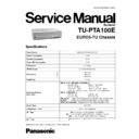 Panasonic TU-PTA100E Service Manual