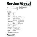 Panasonic TU-PTA500U Service Manual