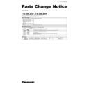 Panasonic TX-20LA5F, TX-20LA5P Service Manual Parts change notice